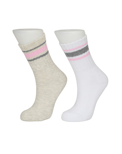 גרבי ספורט ריפוד מגבת לנשים צבעוני  - 2 במארז