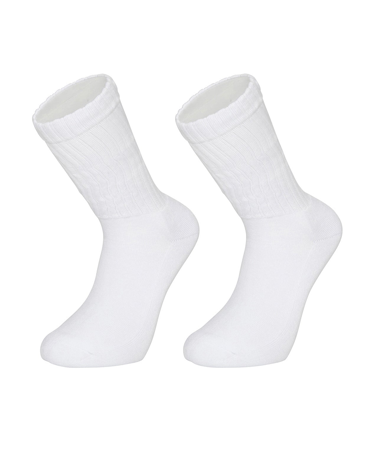 גרבי ספורט ריפוד מגבת לנשים בצבע לבן  - 2 במארז