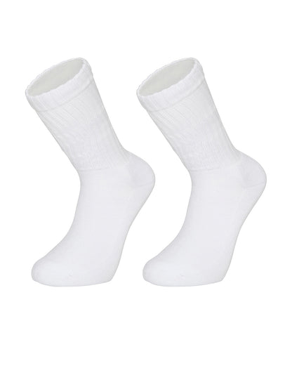 גרבי ספורט ריפוד מגבת לנשים בצבע לבן  - 2 במארז