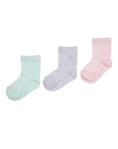 גרבי תינוקות מכותנה לבן - 3 זוגות במארז