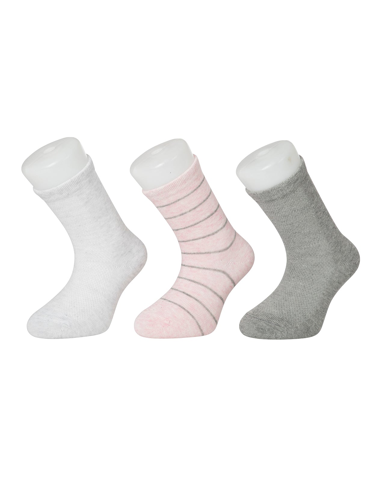 גרבי ילדות מכותנה צבעוני - 3 במארז